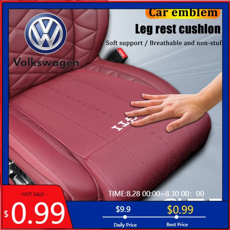 Support Bearing for VW 2026 Legs, Anti-slip Breathable Car Seat Mat, for VW GTI Tiguan Passat Golf Polo Magotan ID.3 T5 Arteon