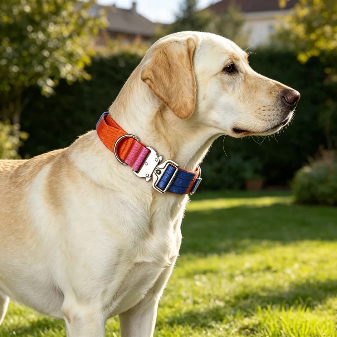 Pet Dog Collar and Leash Set Made of Nylon Durable Reflective Dog Leash Pet Tactical Training Dog Collar Large Dog Leash Set