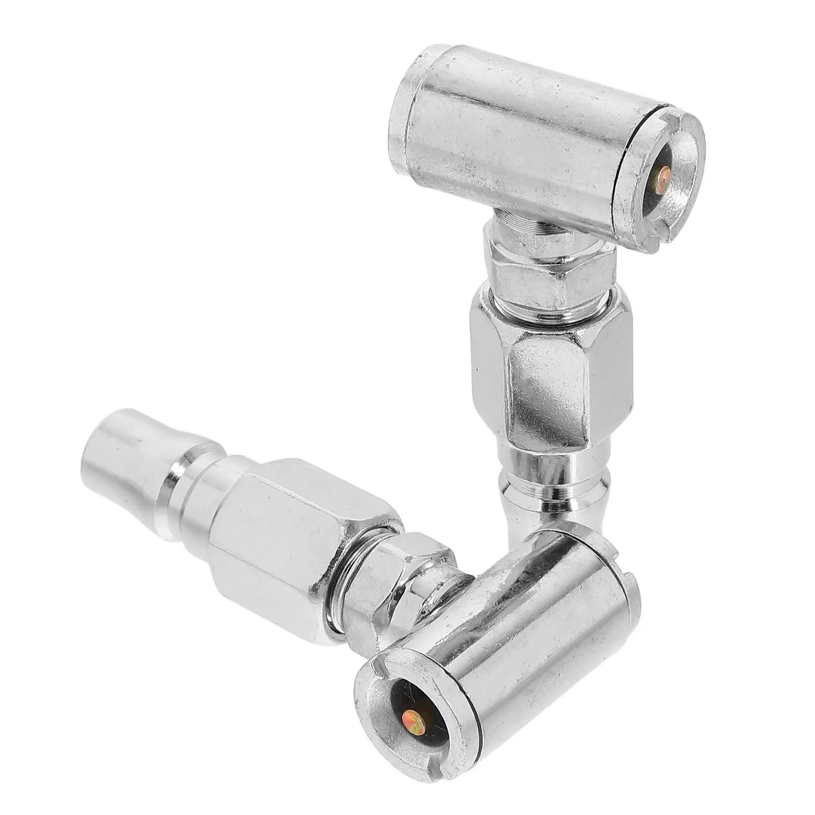 Adattatore per valvola pneumatici a doppia testa, ugello gonfiatore antiperdita, pompa ad aria portatile, strumento di riparazione per biciclette e motociclette