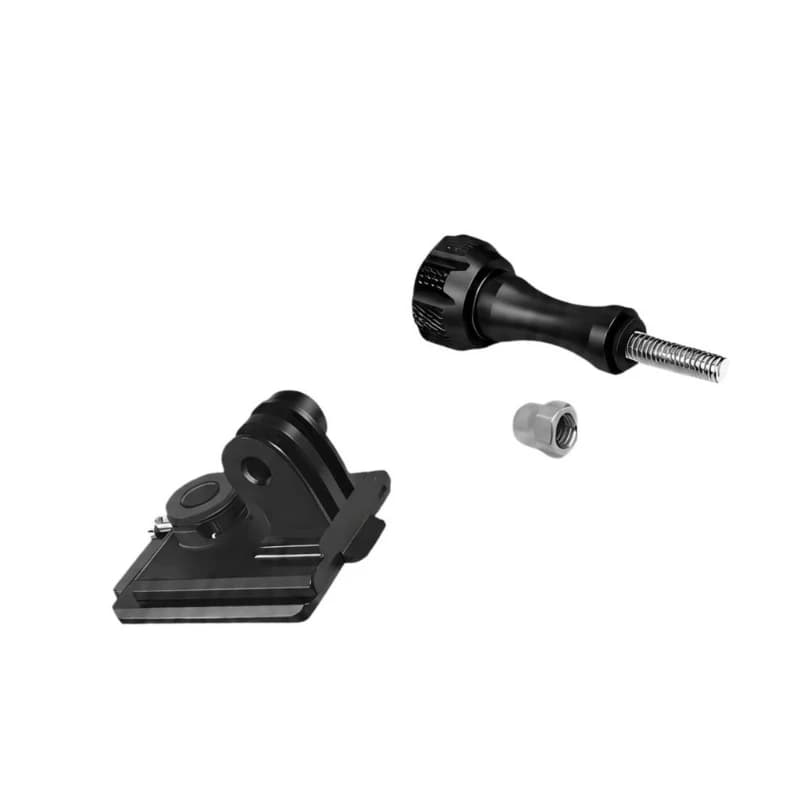 Q6PA Action Camera Helmet Mount with Metal Base, Fork-Style Camera Holder and Thumb Screw for Cycling, Commutes and Outdoor