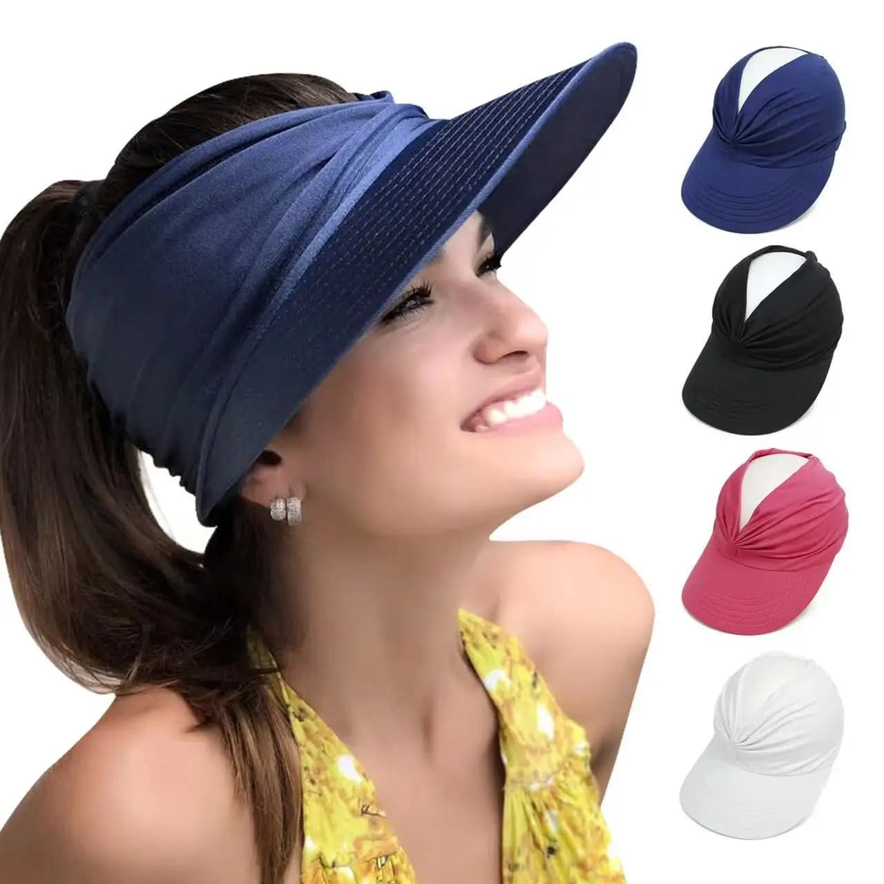 Women's Summer Sun Hat for Beach and Open Sports with Solar Protection Ventilation