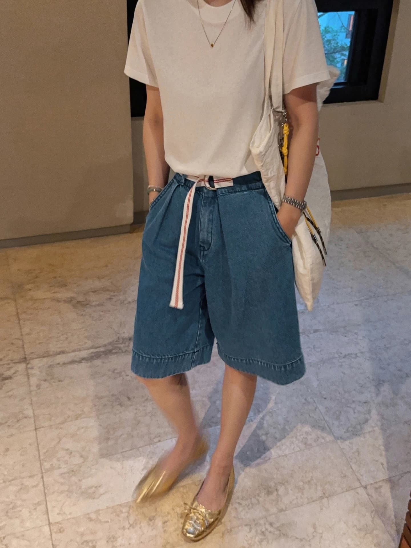 Fashionable Sisy Denim Shorts Rigid Cotton Casual Bermuda Five-Point Loose Fit Summer 2026 Ladies' Jeanswear Small Stature