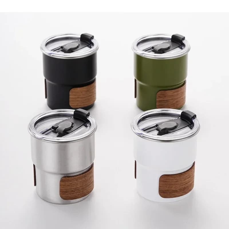 Tazza da campeggio da 300 ml Tazza da acqua in acciaio inossidabile 304 antiscottatura per esterni Tazza da birra portatile ad alta temperatura per attrezzature da picnic
