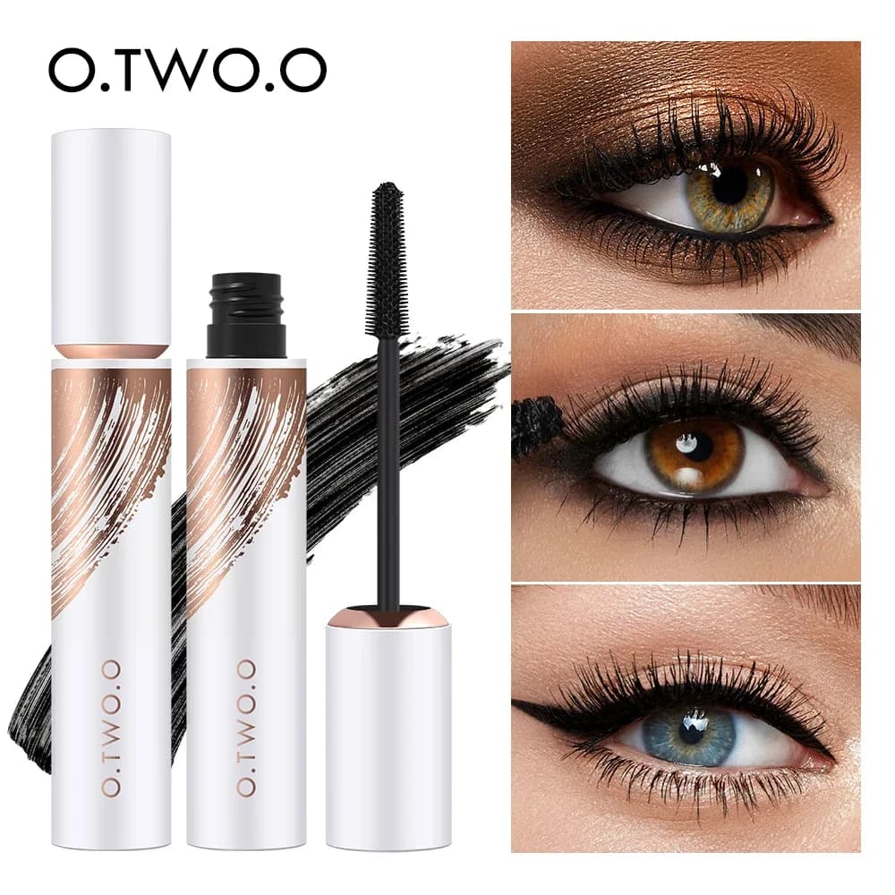 O.TWO.O Mascara nero Allungamento ciglia Trucco Mascara volume impermeabile a lunga tenuta Cosmetici 4D