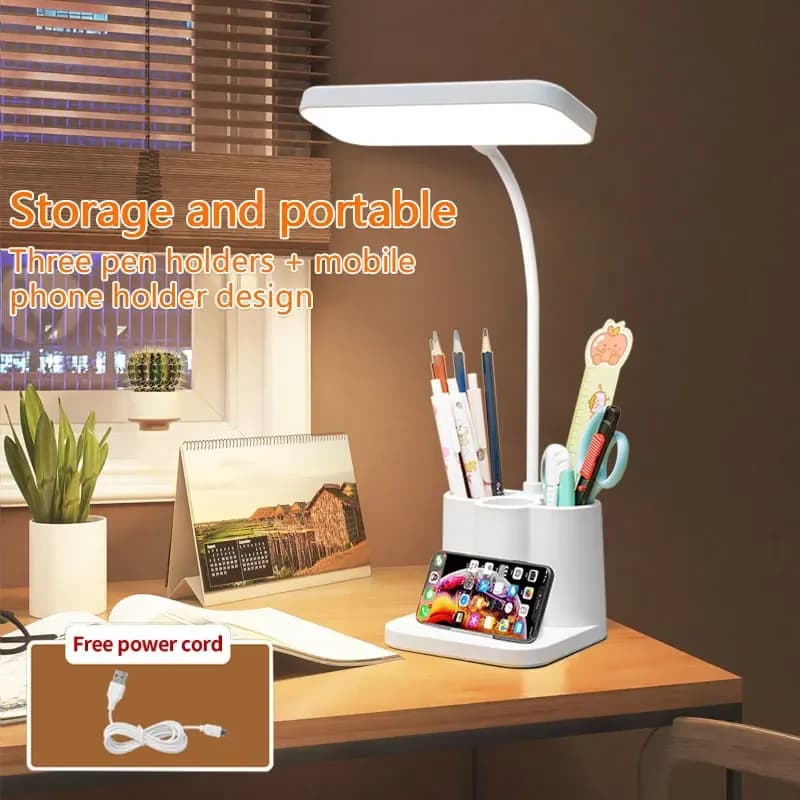 Rechargeable desk lamp Eye protection Sleeping room Bedroom reading on bedside table Night light Battery life 3600 Continuous dimmer