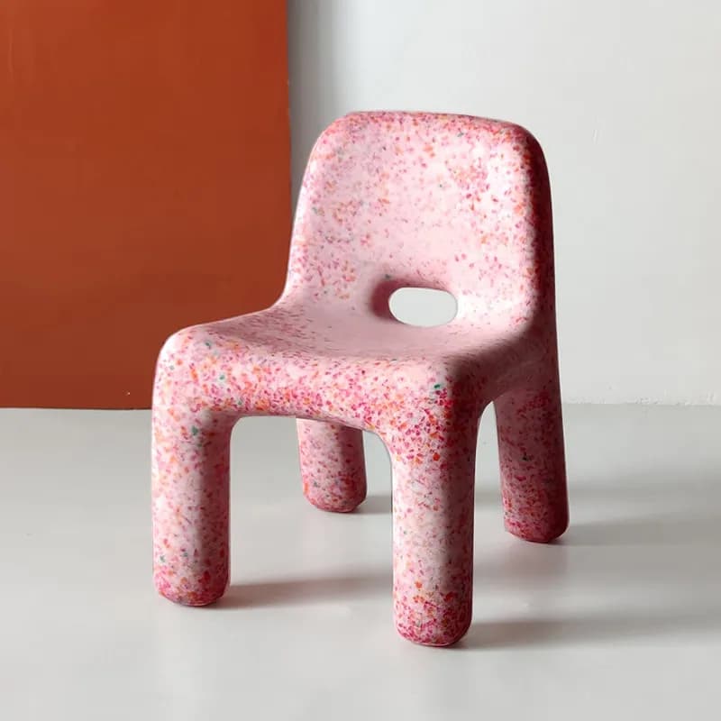 Sedia per Bambini in Materiale PP, Design Nordico con Supporto per la Schiena, Piccolo Sgabello per Asilo e Casa, Sedia da Tavolo per Neonati