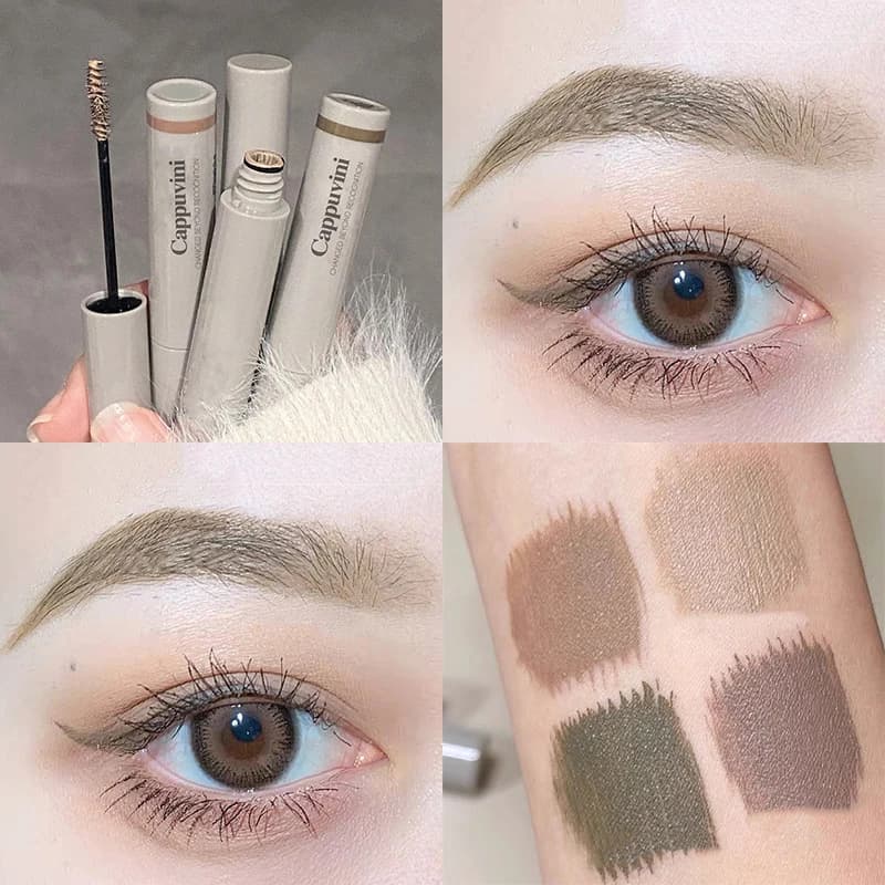【WHB】Cappuvini Crema per Sopracciglia Impermeabile con Tintura Liquida Naturale, Mascara Marrone per Migliorare le Sopracciglia, Cosmetico per Occhi