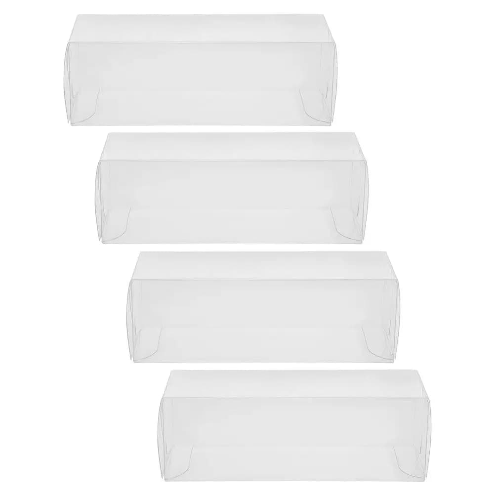 Scatola trasparente pieghevole da 4 pezzi per esposizione, ideale per collezioni, scaffali, scrivania, ufficio, decorazioni, palline da golf