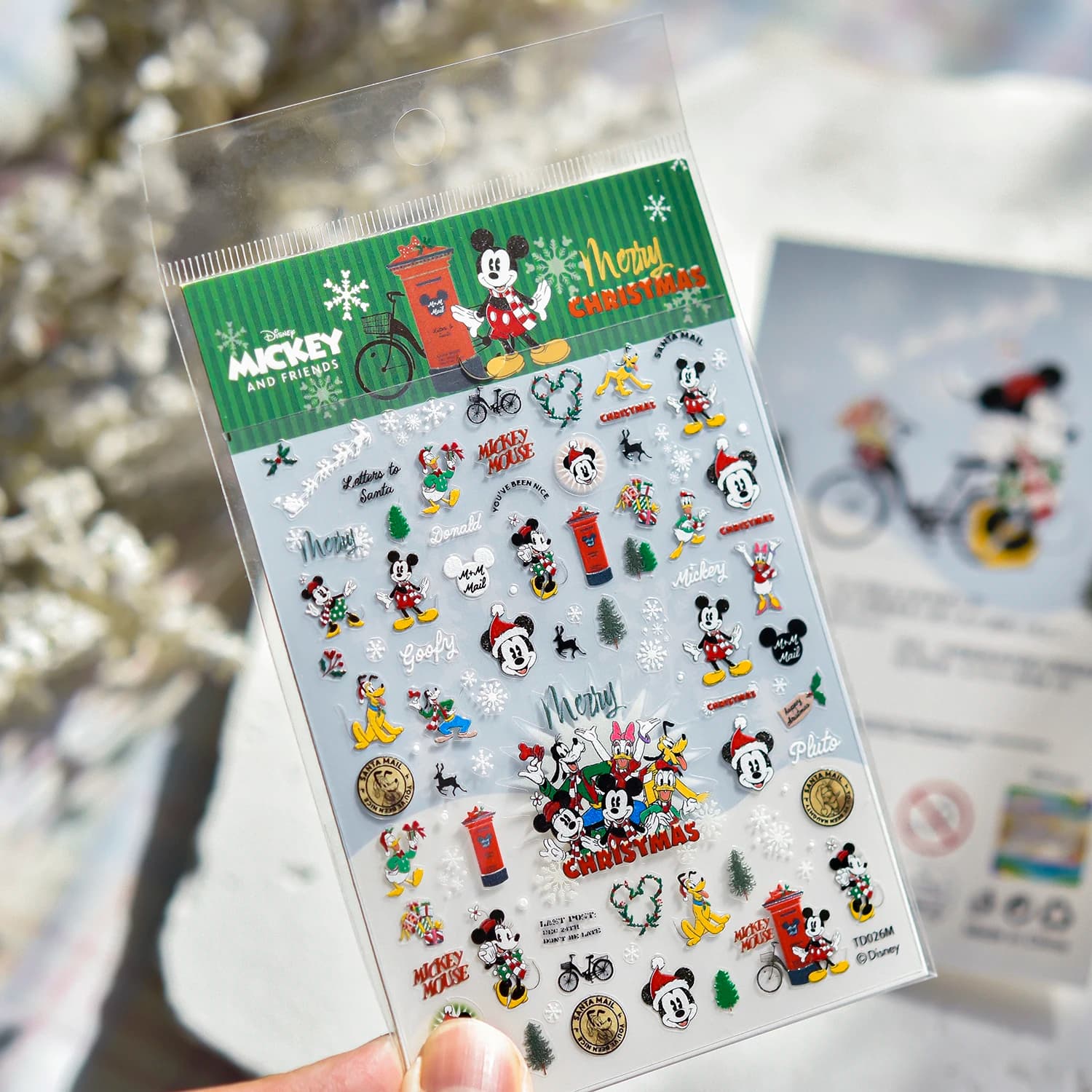 Adesivi per unghie in stile natalizio Disney Accessori per nail art Simpatico anime Topolino e Minnie Adesivi per unghie Decorazione natalizia