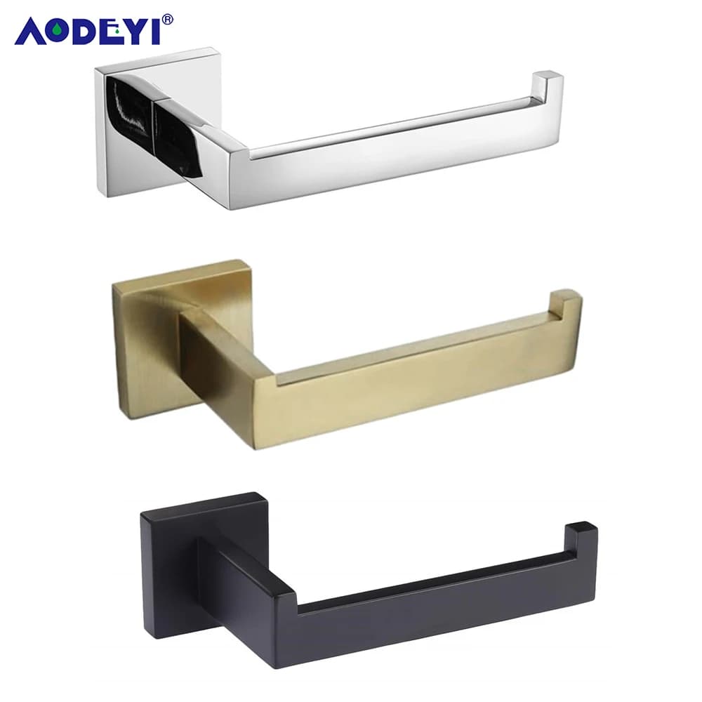 Porta rotolo di carta igienica nero opaco montaggio a parete appendiabiti in acciaio inossidabile 304 accessori per il bagno oro spazzolato