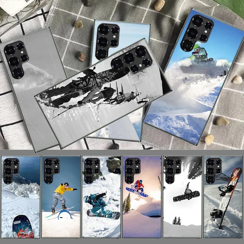 Custodia per telefono Adventure Snowboarding Extreme Cases per Samsung Galaxy S26 Ultra S25 Edge S24 S23 FE S21 Plus S20 S22 Cover TPU
