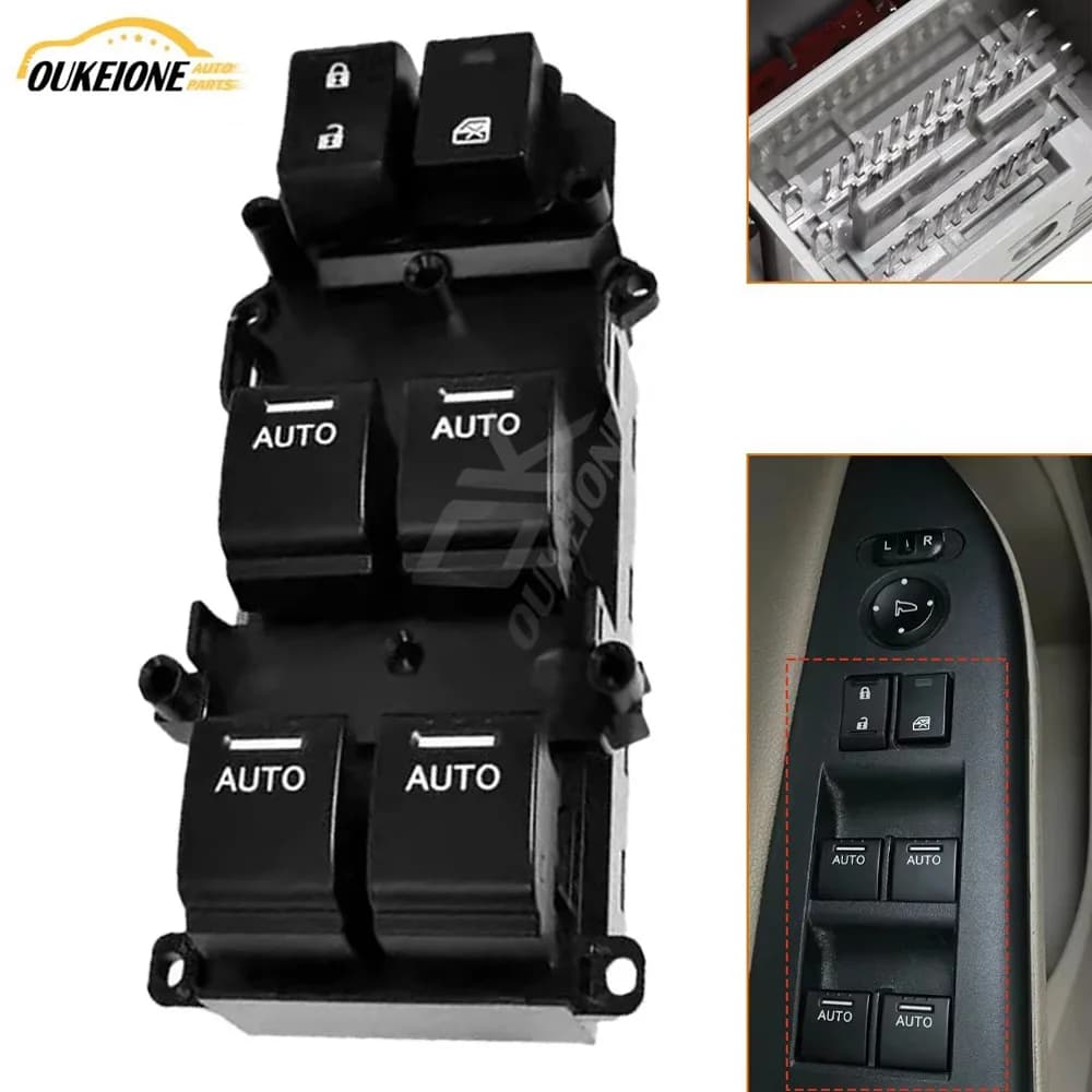 Interruttore di controllo della finestra per Honda Accord 2013 2014 2015 2016 2017 Accessori auto 35750-T2A-W01 Pulsante sollevatore vetro anteriore sinistro