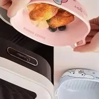 Ciotola in Ceramica per Forno e Friggitrice ad Aria, Tema Anime Cartoon Kawaii Melody, Quadrata con Due Manici, per Cuocere Riso e Alimenti, Sanrio