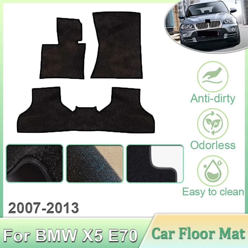Car Mats Floor Anti-dirty Pads Floor For BMW X5 E70 2007 2008 2009 2010 2011 2012 2013 5seat Carpet Foot Covers Auto Accessories