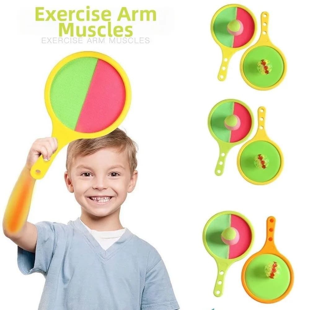 Set di Palle da Lancio e Presa Stile Tennis con 2 Palline, Design Divertente con Ventose, Gioco di Lancio con Palle Adesive