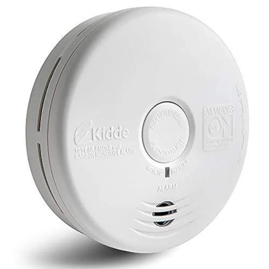 Rilevatore di fumo e monossido di carbonio combinato con batteria da 10 anni, colore bianco