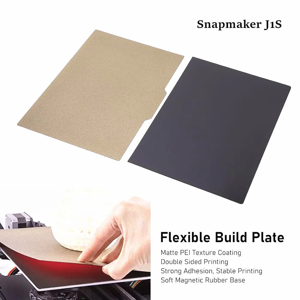 PEI 330x225mm Sheet for 3D Printer Snapmaker J1S, Flexible Construction Plate Kit, Bestseller, PEI Magnetic Heated Floor Testurized on Both sides