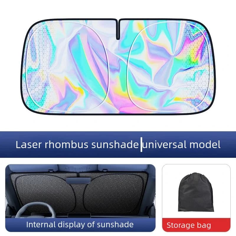 SEAMETAL 5-Layer Car Windshield Sun Shade Cover Foldable Thicken Front Window UV Refletive Sunshade Curtain Sun Protection Cover