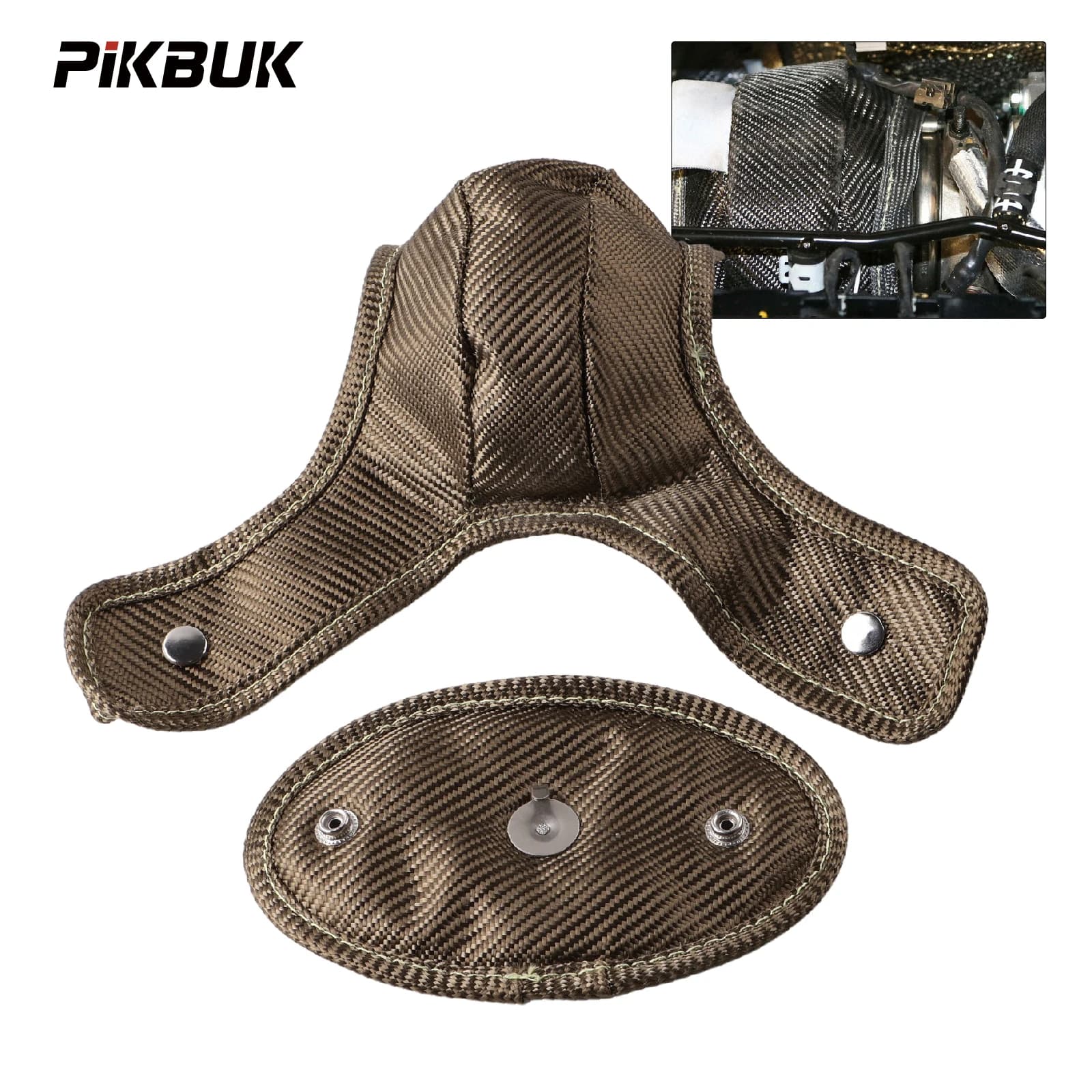 PIKBUK TITANIUM Turbo Heat Shield Blanket FOR Audi S3 / Volkswagen Golf Mk7 / Seat Leon
