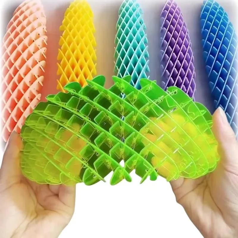 1-20PCS 3D Deformabile Plastica Maglia Elasticizzata Giocattolo Alleviare Lo Stress Vermi Sensoriali Agitarsi Giocattoli per I Bambini Festa Da Tavolo Intrattenimento