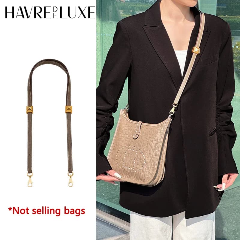 Leather shoulder strap for Evelyne, durable spare strap, fashionable, gift without perforations, bags accessories