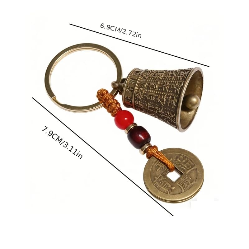 [Tibetan Bell Feng Shui] Authentic Tibetan Bell Suitable for Feng Shui Lucky Wealth Chime with Woven Cord & Beads
