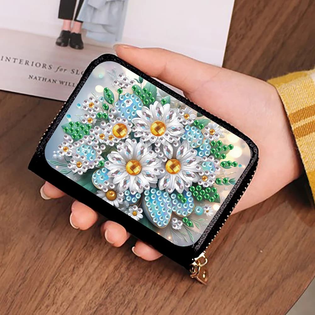 Exquisite Pattern Diamond Painting Card Holder Coin Purse DIY Craft 5D Diamond Handmade Card Holder Wallet Female Outdoor Bag