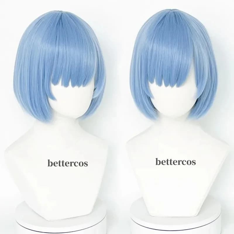 2;d'5,v\h.7/Anime Re：Life in a different world from zero Rem Ram Cosplay Wig 30cm Heat Resistant Synthetic Hair Hall8;g.j'9\k,1/