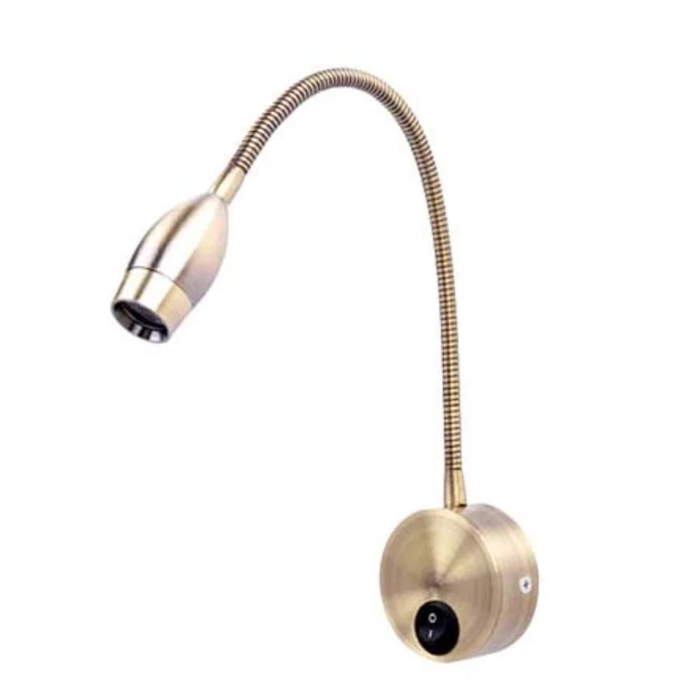 3W 85-265V LED Flexible Reading Lamp Rotating Arm Switch / Lotus Shaped Dresser for Hotel Bedroom / Bronze