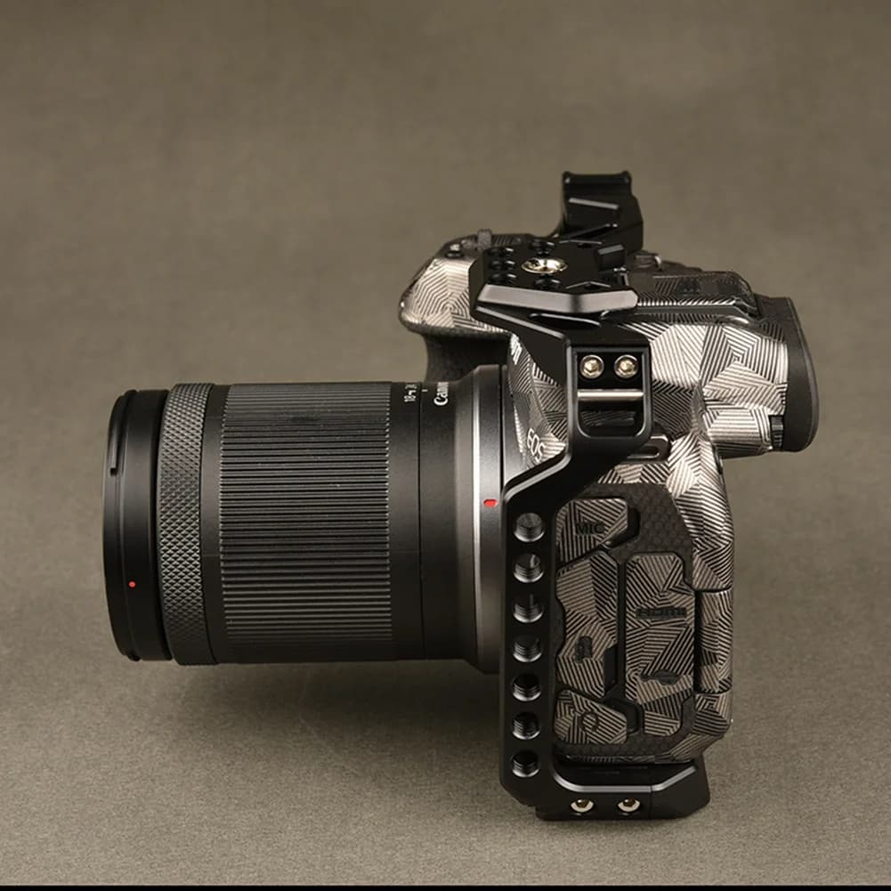 R7 Full Camera Cage Rig For Canon EOS R7 DSLR Camera Video Cold Shoe Mount 1/4Inch Arca Tripod Bracket