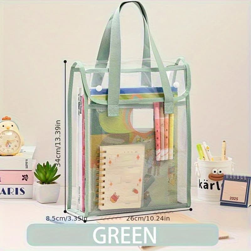 1 cartella portadocumenti portatile trasparente impermeabile di grande capacità, borsa porta documenti retrattile, custodia porta documenti autoadesiva in PVC
