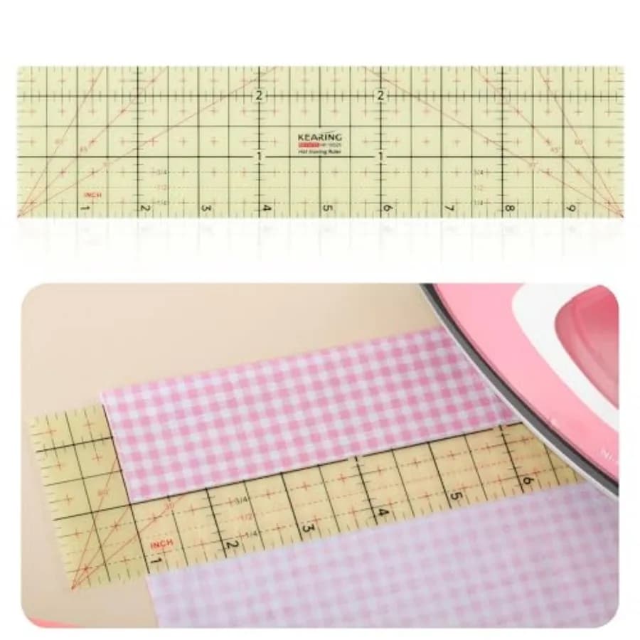 Hot Hem Ruler, 0x2.5inch Rectangular Ironing Ruler, Heat Resistant, Non-Slip, Sewing Tools for Quilting, Patchwork, DIY Craft S