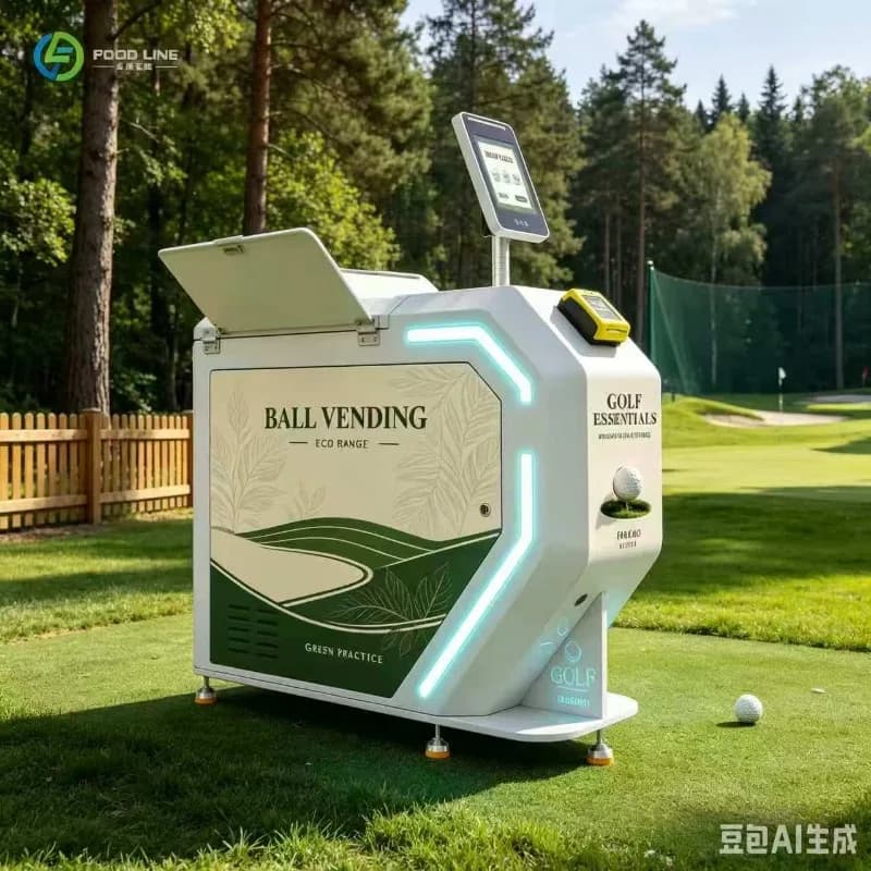 FL Customized 2026 New Advanced Touch Monitor Golf Ball Vending Machine Smart Golf Ball Dispenser for Commercial Golf Club