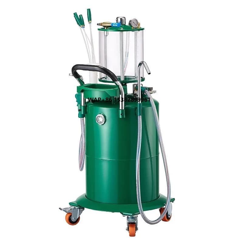 AB5701 GREEN 80L Mobile Fluid Evacuator New Oil Drainer with Telescopic Suction Tube Waste Oil Management System for Vehicles