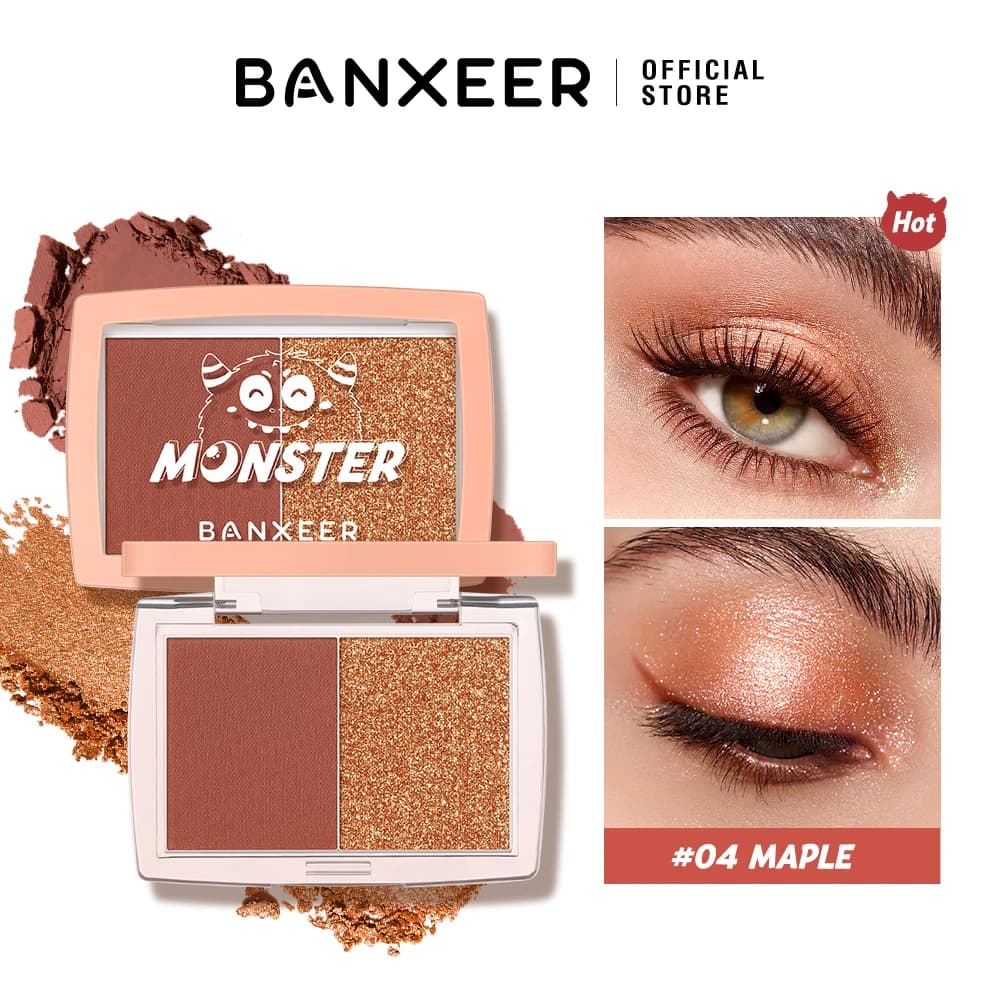 BANXEER Shade Palette 2 Colors Raincoat Smooth Smooth Loose Illumina Evidence Eyebrow Trick Glittered Umbrella