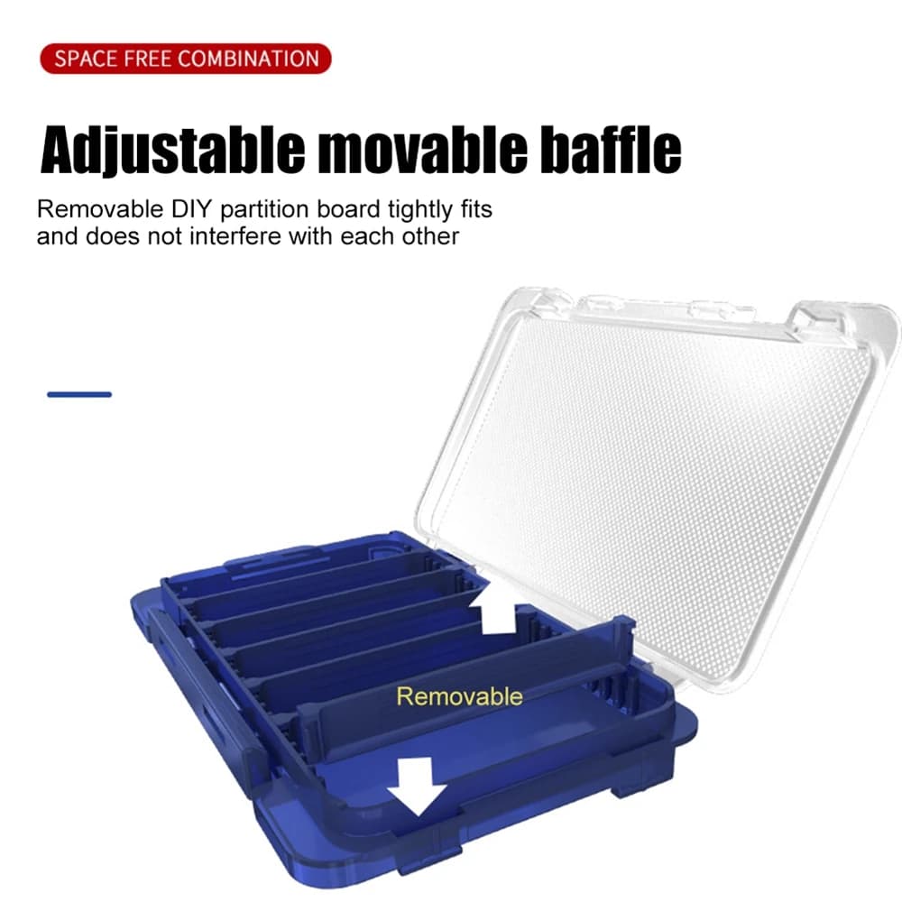 Custodia per esca combinata ultrasottile da 17 mm Accessori per la pesca Stoccaggio multifunzionale per piccole parti Cassetta degli attrezzi da pesca impermeabile