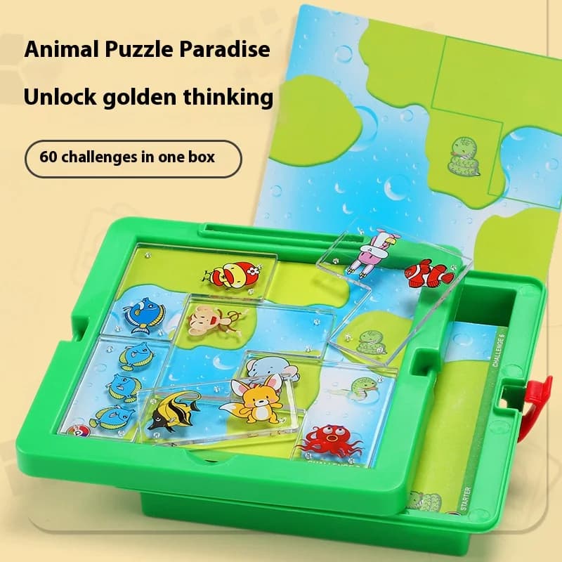 Gioco da tavolo puzzle Animal Park per bambini Strumento didattico interattivo per giocattoli da interno Carta di raccolta per addestramento al pensiero