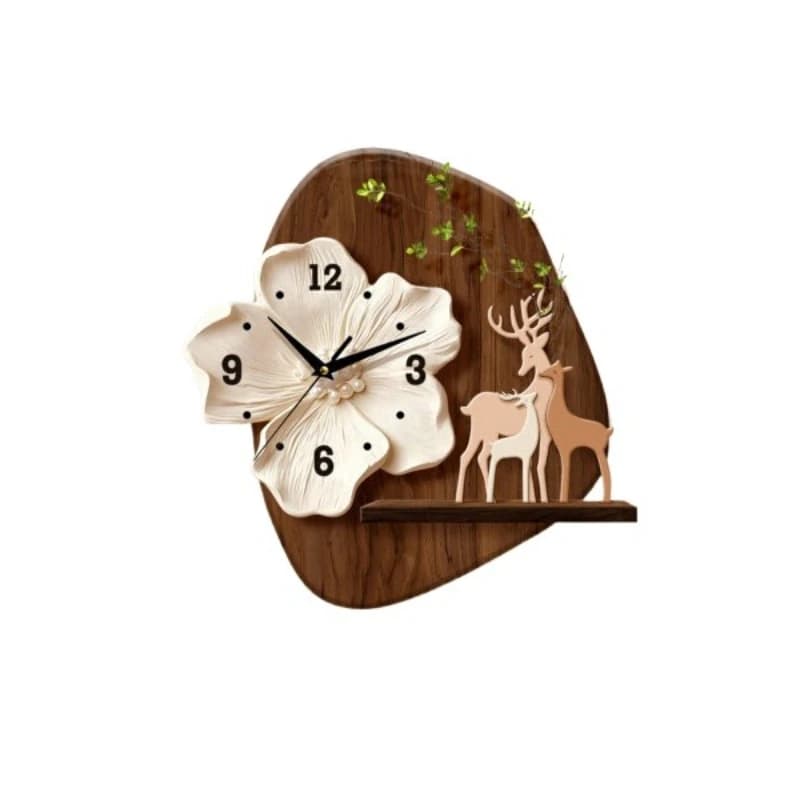 Medieval style living room clock hanging wall dining room art clock creative shelf retro silent