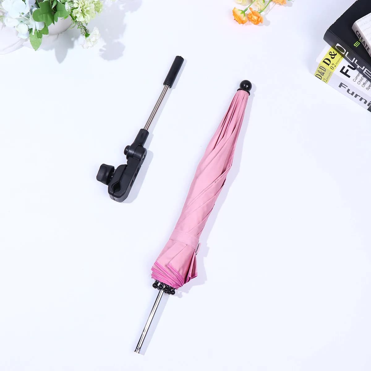 Sturdy Baby Cart Sun Umbrella Heavy Duty Uv Blocking Stroller Umbrella for Hot Summer Outdoor Travel Lightweight Portable Design