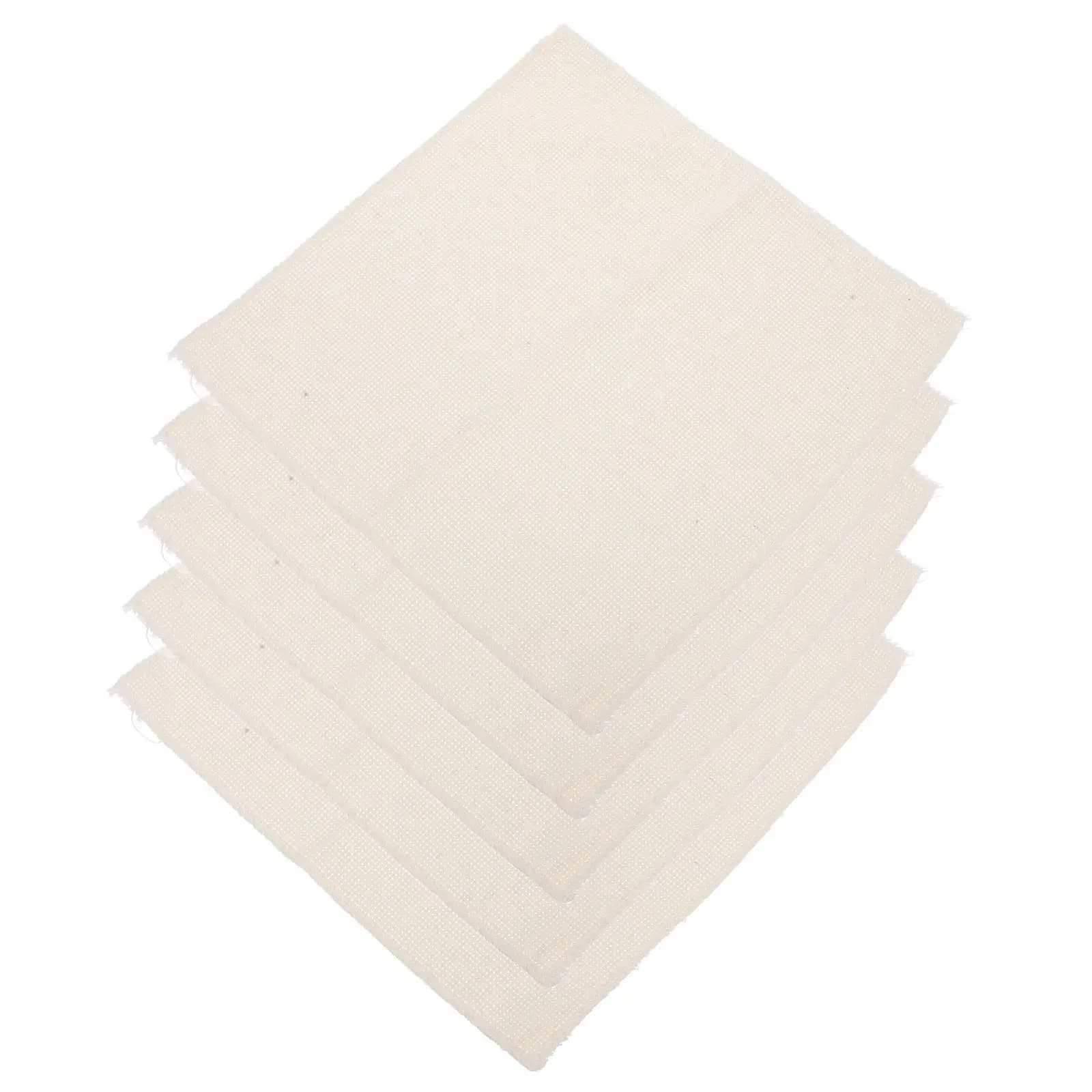 4Pcs Monks Cloth for Punch Needle Embroidery Linen Fabric DIY Rug Making Wall Hanging Craft Projects Beginners Friendly Easy