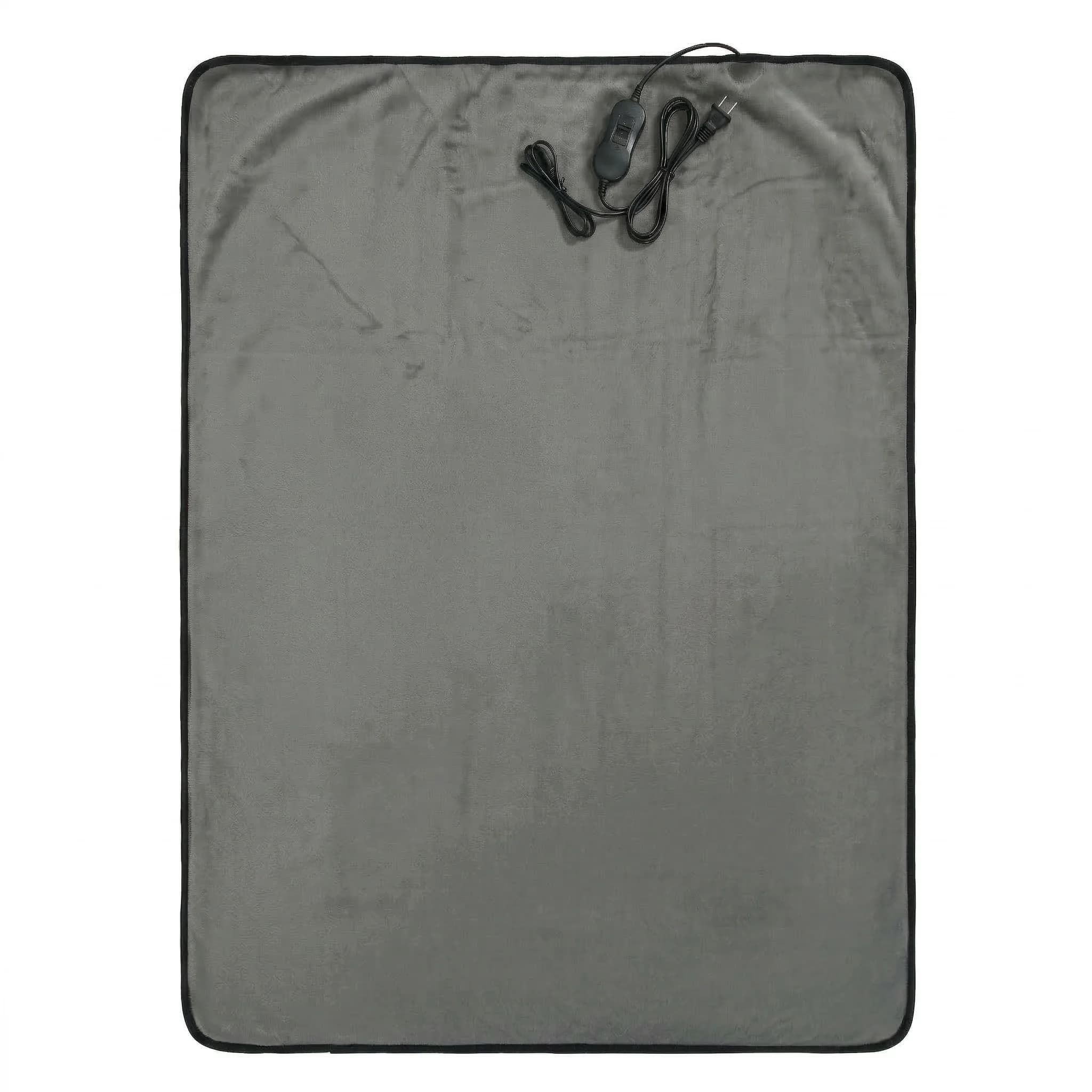 Solid Color Heated Blanket Electric Throw Soft Warm Blanket Light Grey Navy Burgundy Dark Grey for Home Couch Bed Winter
