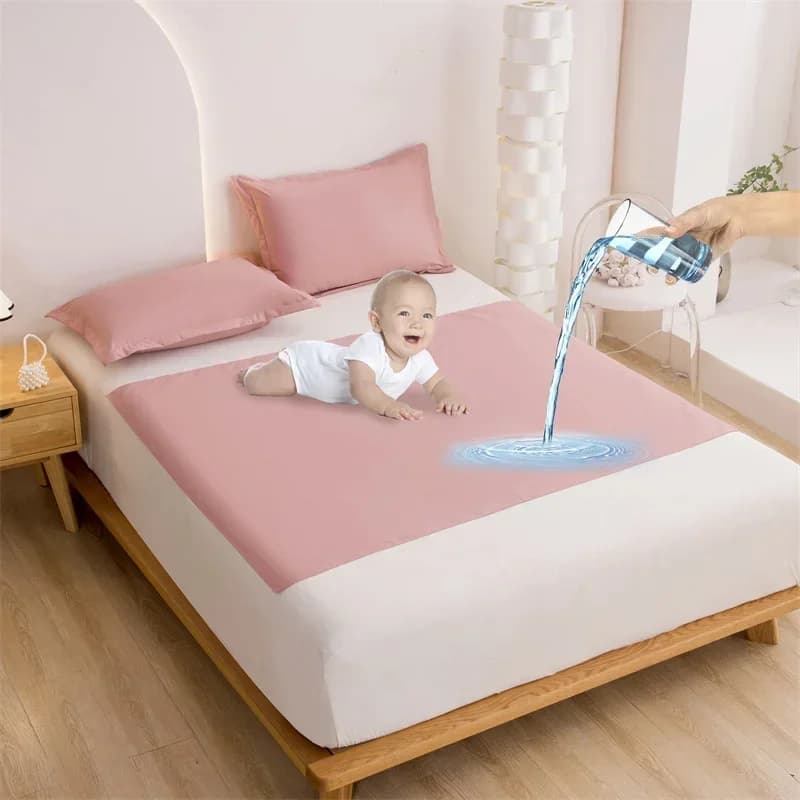 Waterproof Fabric Diaper Mat for Newborns or Older Changers Bed Protector Bed Linens Breathable Urine Bearings