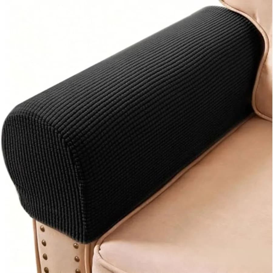 Copridivano e Copripoltrona Elasticizzati, Set di 2 Coperture per Poltrone Reclinabili, Colore Nero