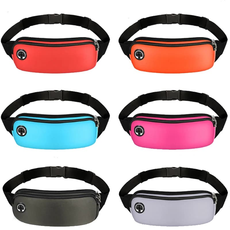 Unisex Ultra-Slim Sporty Waist Bag Waterproof for Running, Cycling and Gym, Women's Phone Door