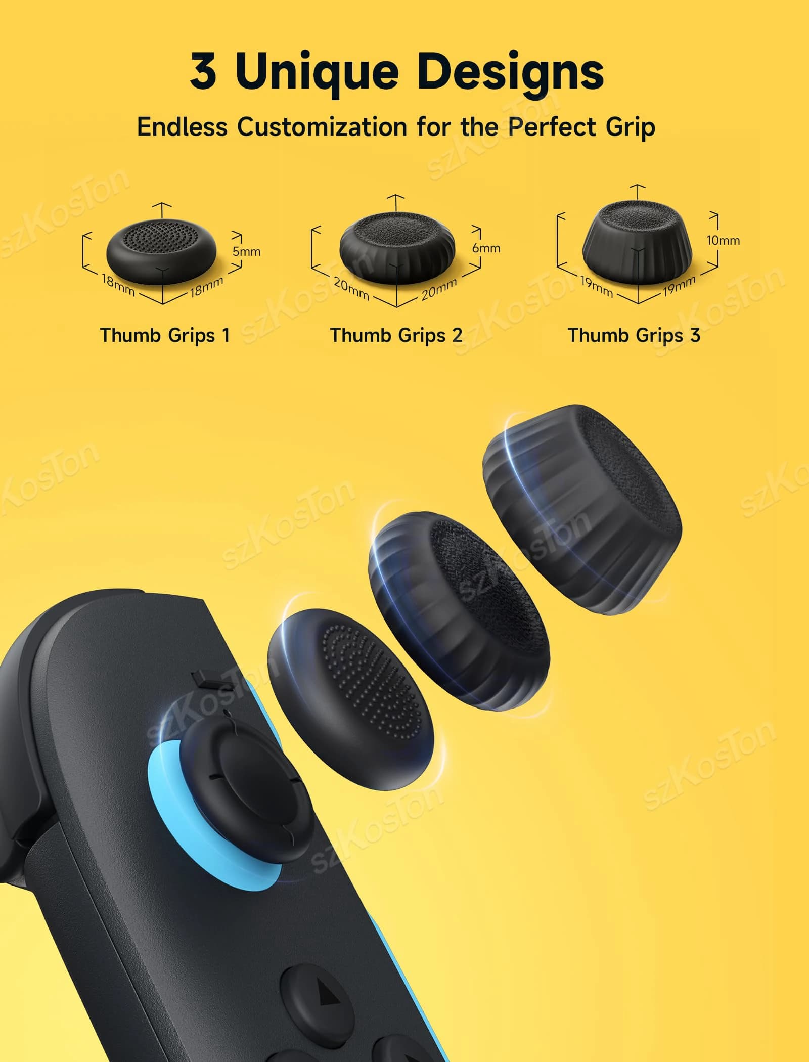 Cappucci joystick antiscivolo per Switch 2 Controller Joy-Con Manopole per pollice Copertura Comfort Design ergonomico per Switch 2 Accessori
