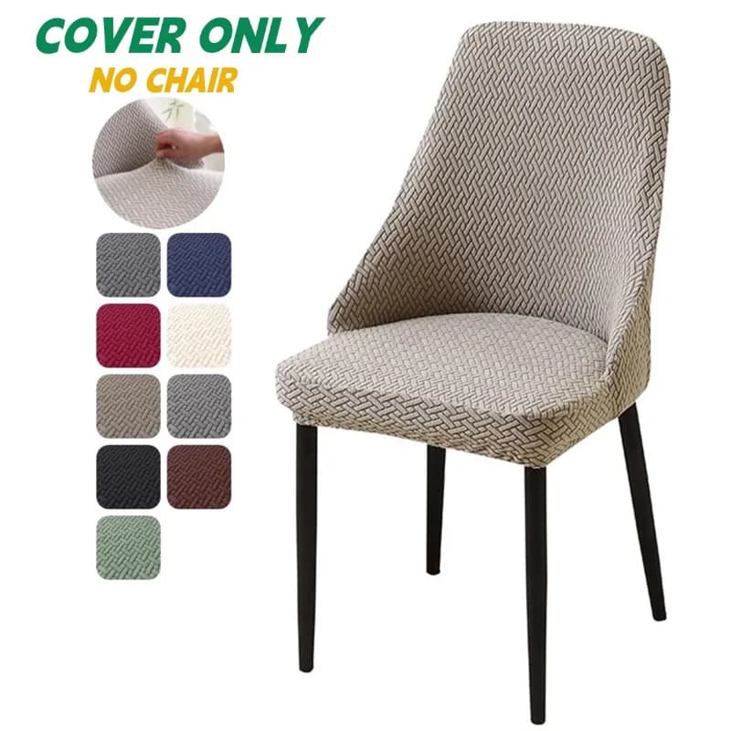 1/4/6pcs Jacquard Fodere per sedie da pranzo Elasticizzato Curvo Piccole poltrone Fodere per sedie Coprisedile per la casa per la festa nuziale