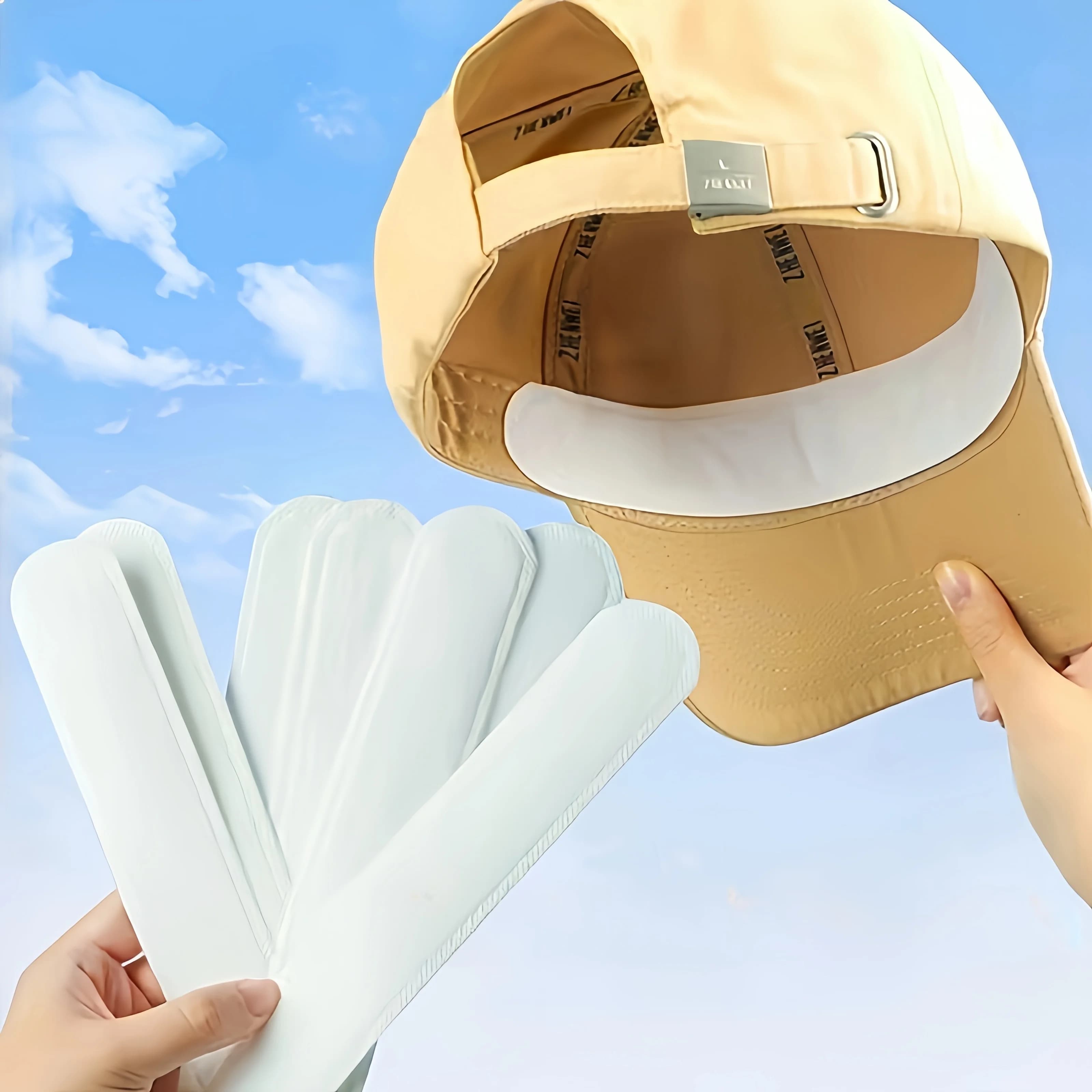 10pcs Disposable Sweat-absorbent Patches Summer Sweat Absorbing Patch For Baseball Cap Adjustable Hat Protection Stickers