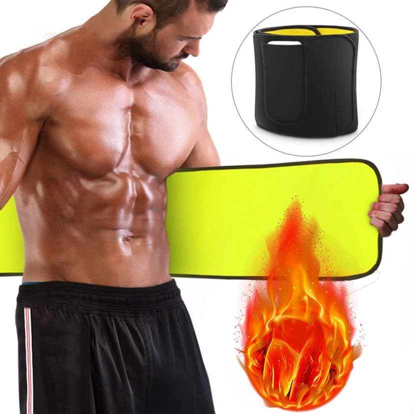 Men Sports Sweat Waist Support Belts Body Shaper Running Waist Abdominal Fat Burning Training Shapewear Sauna Waist Trimmer