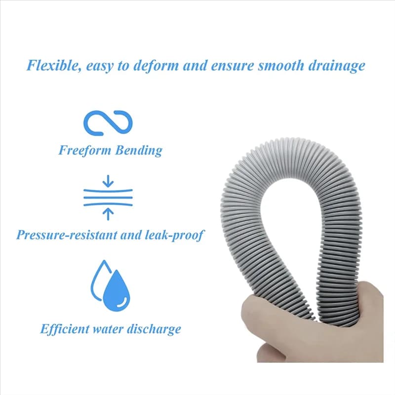 Kit di prolunga per tubo di scarico per lavatrice efficiente da 6,5 piedi, universale per lavatrice, lavastoviglie e deumidificatore, con staffa a U, adattatore