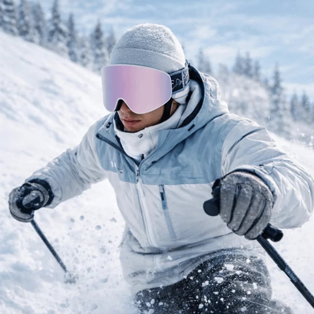 UV400 Protection Ski Goggles Double Layers Anti-Fog Snowboard Goggles Full Coating Cylindrical Lens Snow Glasses Snowmobile